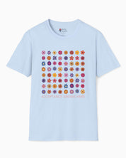 Autism T-Shirt By Daily Bloom Acceptance Grows Here Flowers Tee Light Blue / S