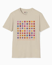 Autism T-Shirt By Daily Bloom Acceptance Grows Here Flowers Tee Sand / S