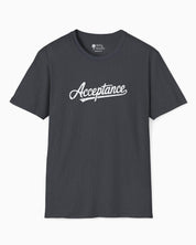 Autism T-Shirt By Daily Bloom Acceptance Grunge Script Tee Dark Heather Grey / S