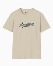 Autism T-Shirt By Daily Bloom Acceptance Grunge Script Tee Sand / S