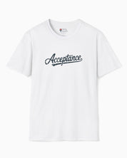 Autism T-Shirt By Daily Bloom Acceptance Grunge Script Tee White / S