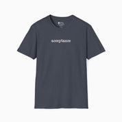 Autism T-Shirt By Daily Bloom Acceptance Statement Tag-Free Tee Heather Navy / S