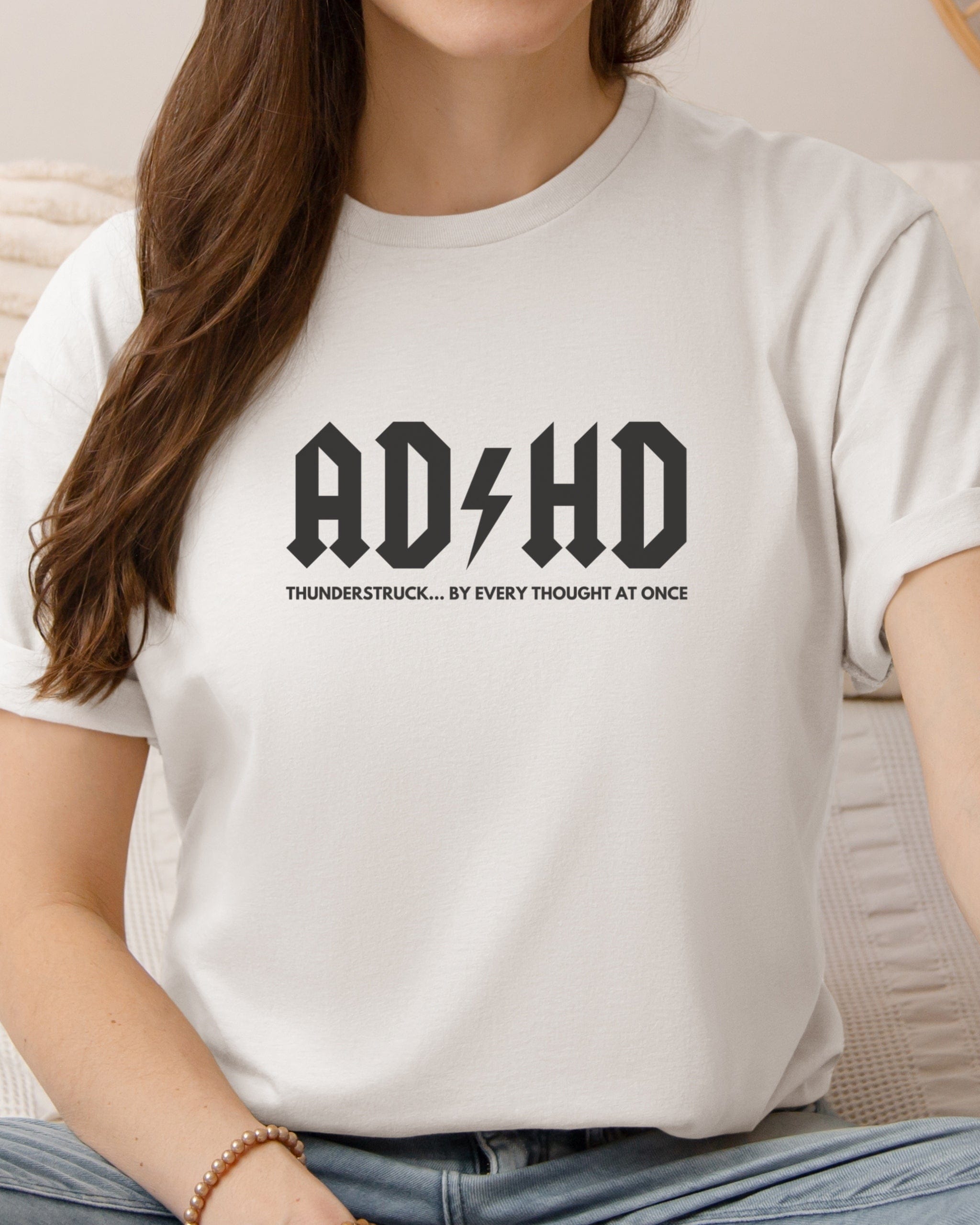 AD/HD Thunderstruck Tee-Neurodiversity, ADHD & Autism Awareness & Acceptance T-Shirt by Daily Bloom