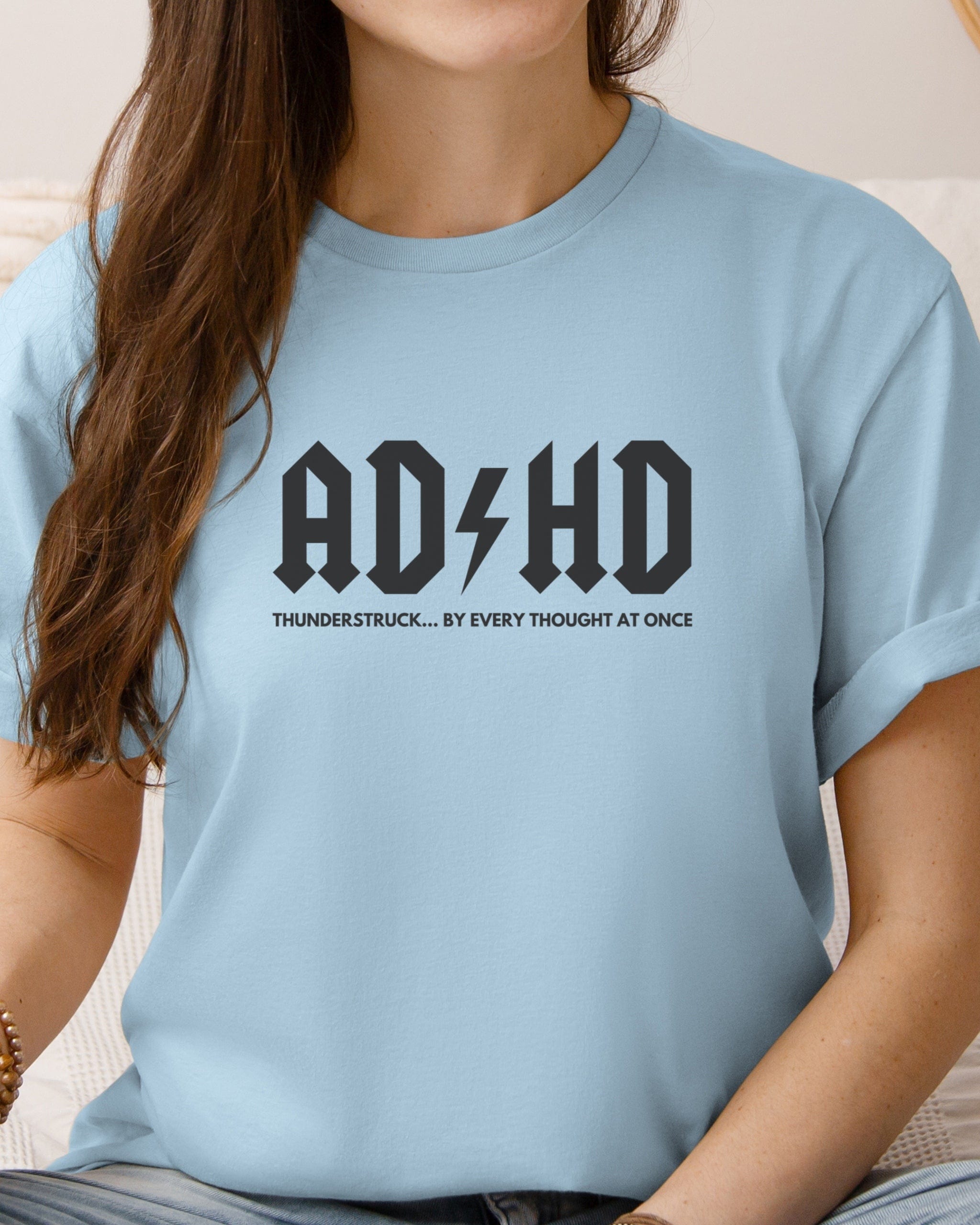 AD/HD Thunderstruck Tee-Neurodiversity, ADHD & Autism Awareness & Acceptance T-Shirt by Daily Bloom