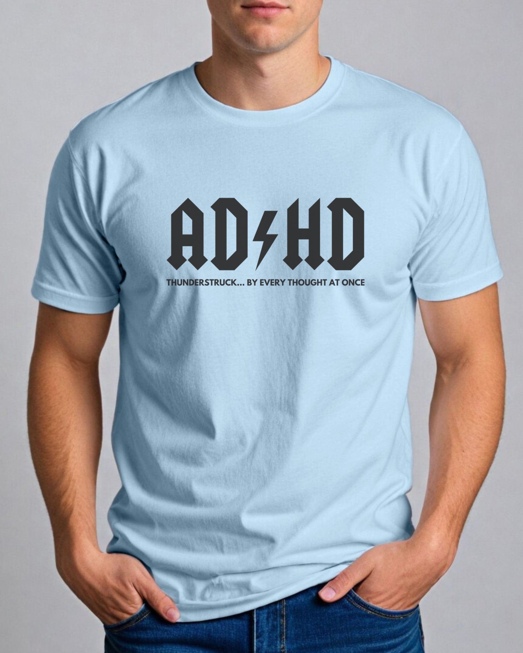 AD/HD Thunderstruck Tee-Neurodiversity, ADHD & Autism Awareness & Acceptance T-Shirt by Daily Bloom