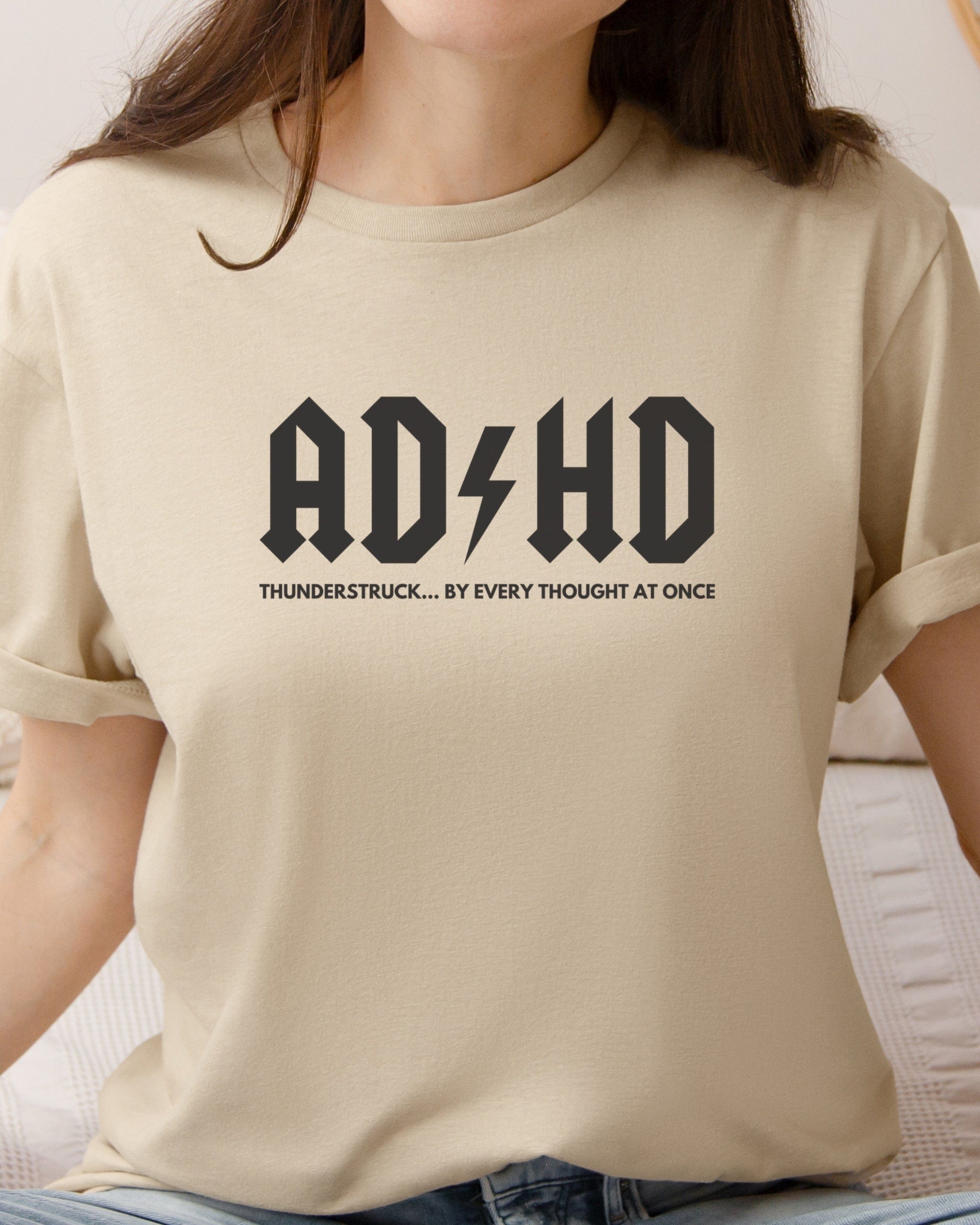 AD/HD Thunderstruck Tee-Neurodiversity, ADHD & Autism Awareness & Acceptance T-Shirt by Daily Bloom