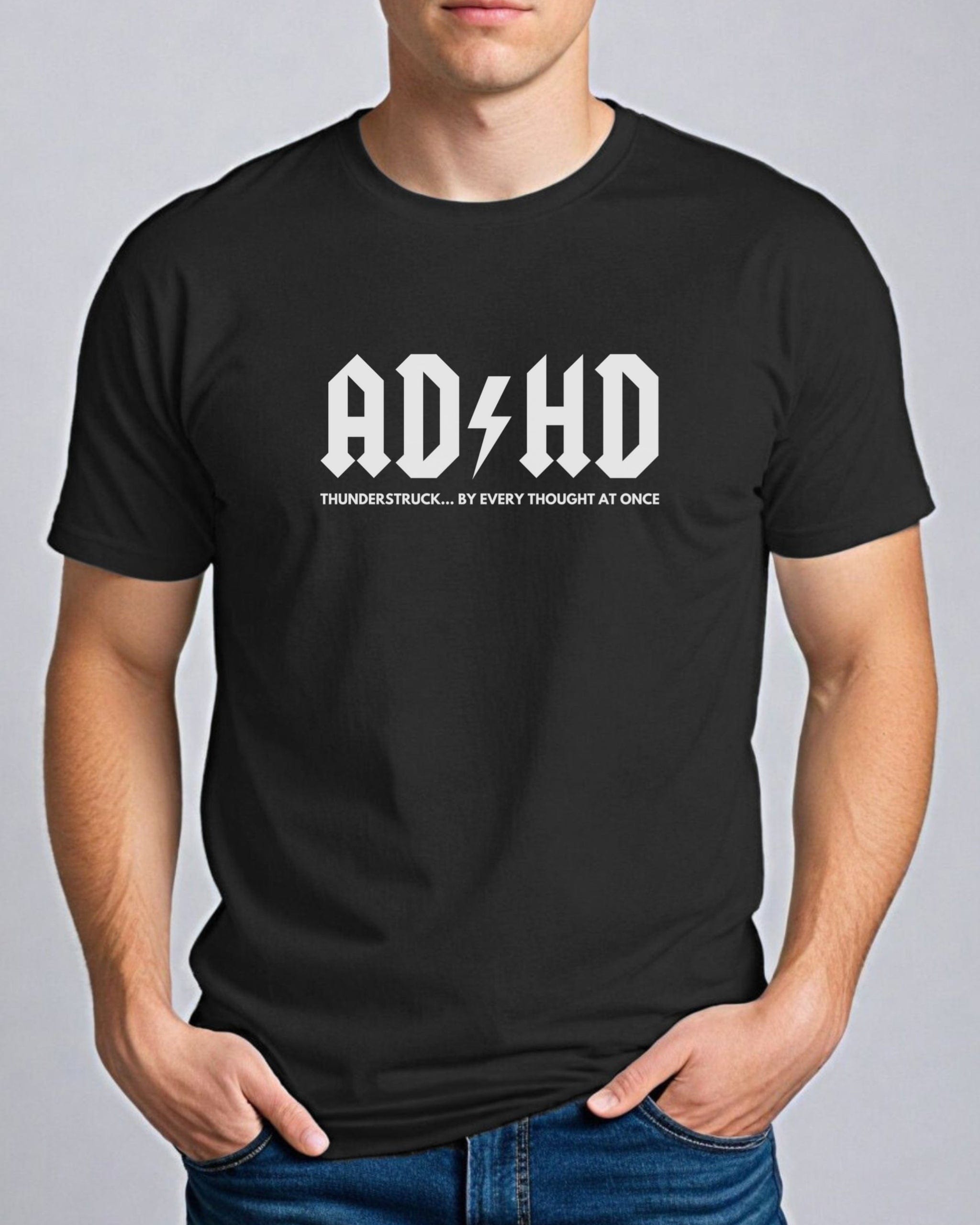 AD/HD Thunderstruck Tee-Neurodiversity, ADHD & Autism Awareness & Acceptance T-Shirt by Daily Bloom