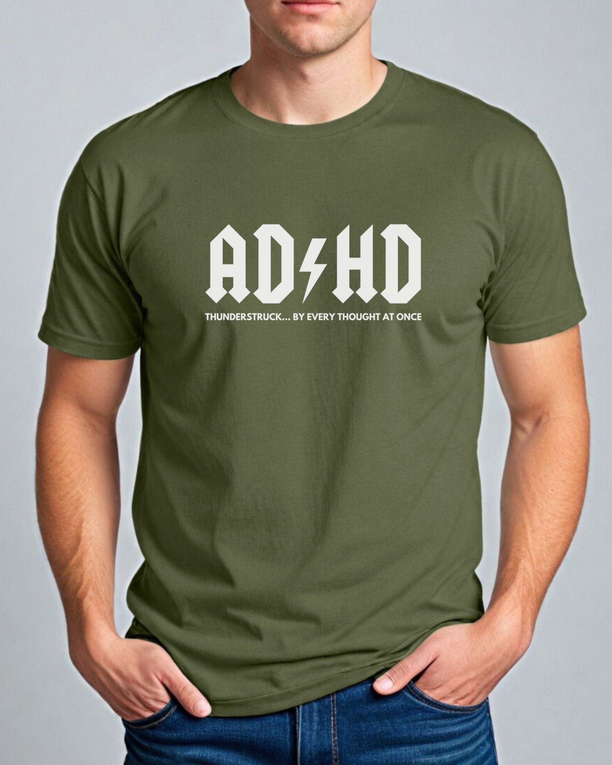 AD/HD Thunderstruck Tee-Neurodiversity, ADHD & Autism Awareness & Acceptance T-Shirt by Daily Bloom