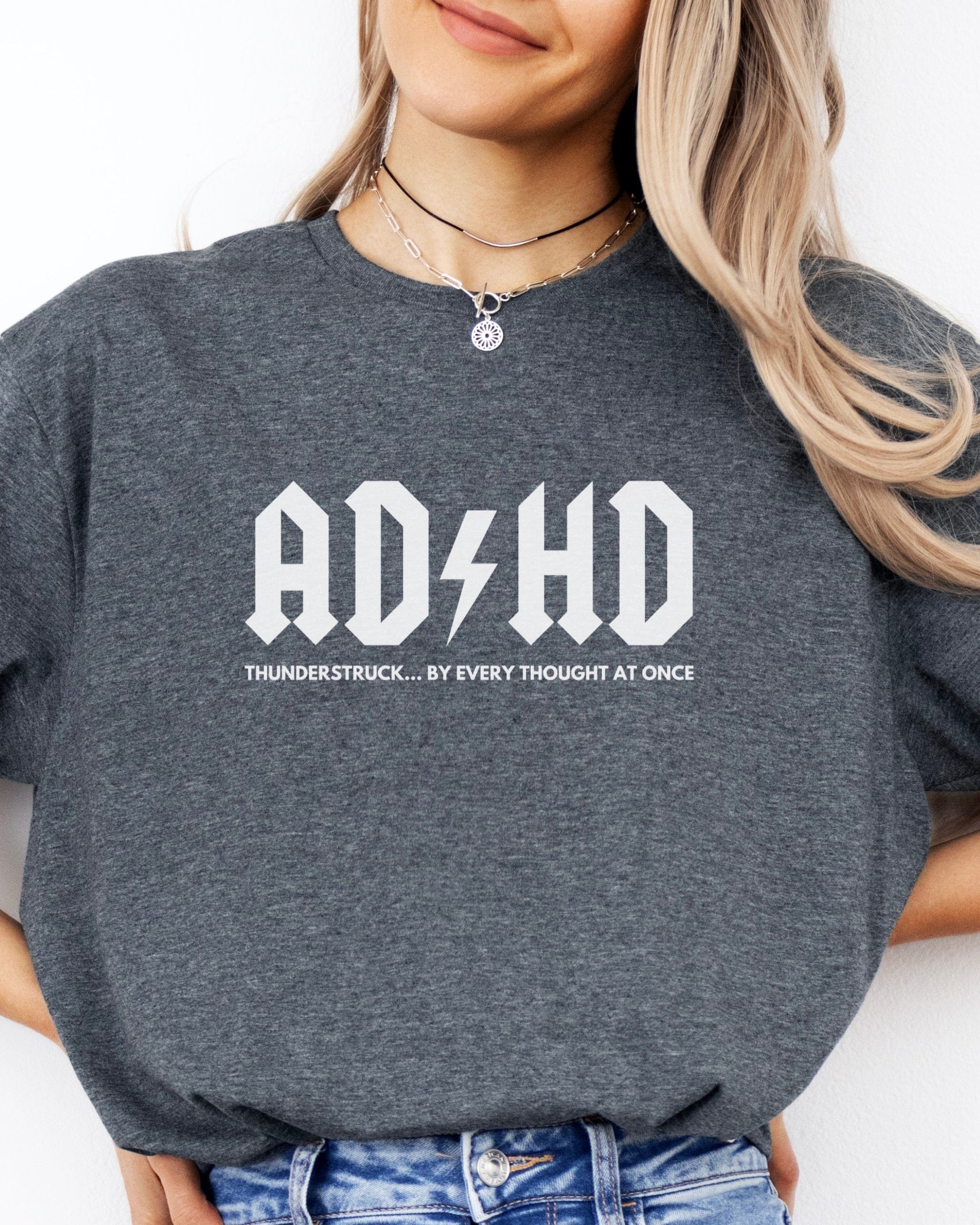 AD/HD Thunderstruck Tee-Neurodiversity, ADHD & Autism Awareness & Acceptance T-Shirt by Daily Bloom