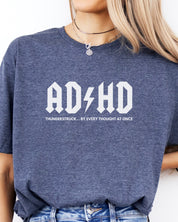 AD/HD Thunderstruck Tee-Neurodiversity, ADHD & Autism Awareness & Acceptance T-Shirt by Daily Bloom