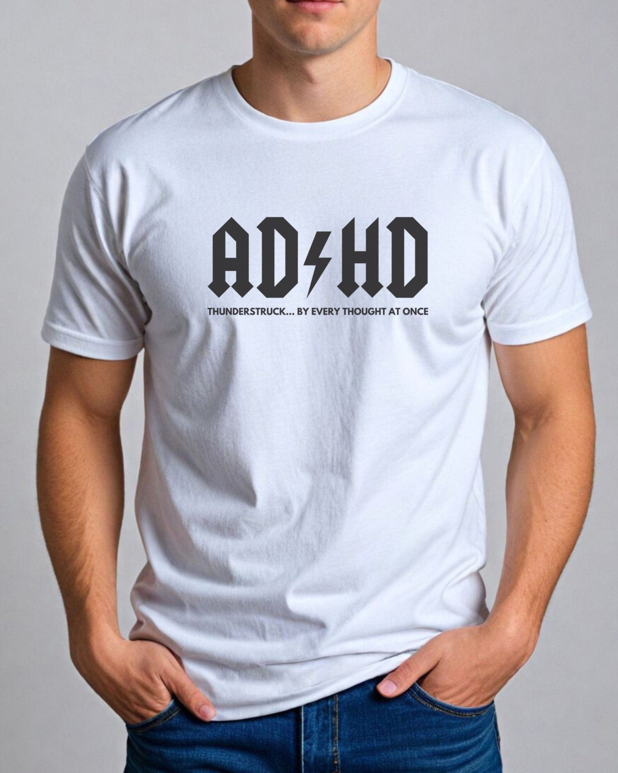 AD/HD Thunderstruck Tee-Neurodiversity, ADHD & Autism Awareness & Acceptance T-Shirt by Daily Bloom
