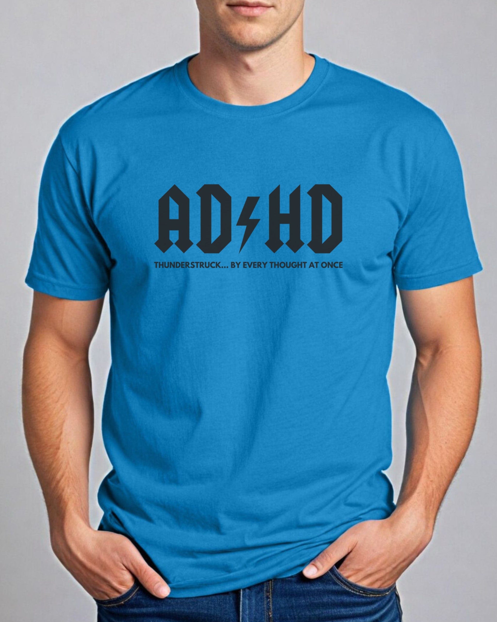 AD/HD Thunderstruck Tee-Neurodiversity, ADHD & Autism Awareness & Acceptance T-Shirt by Daily Bloom
