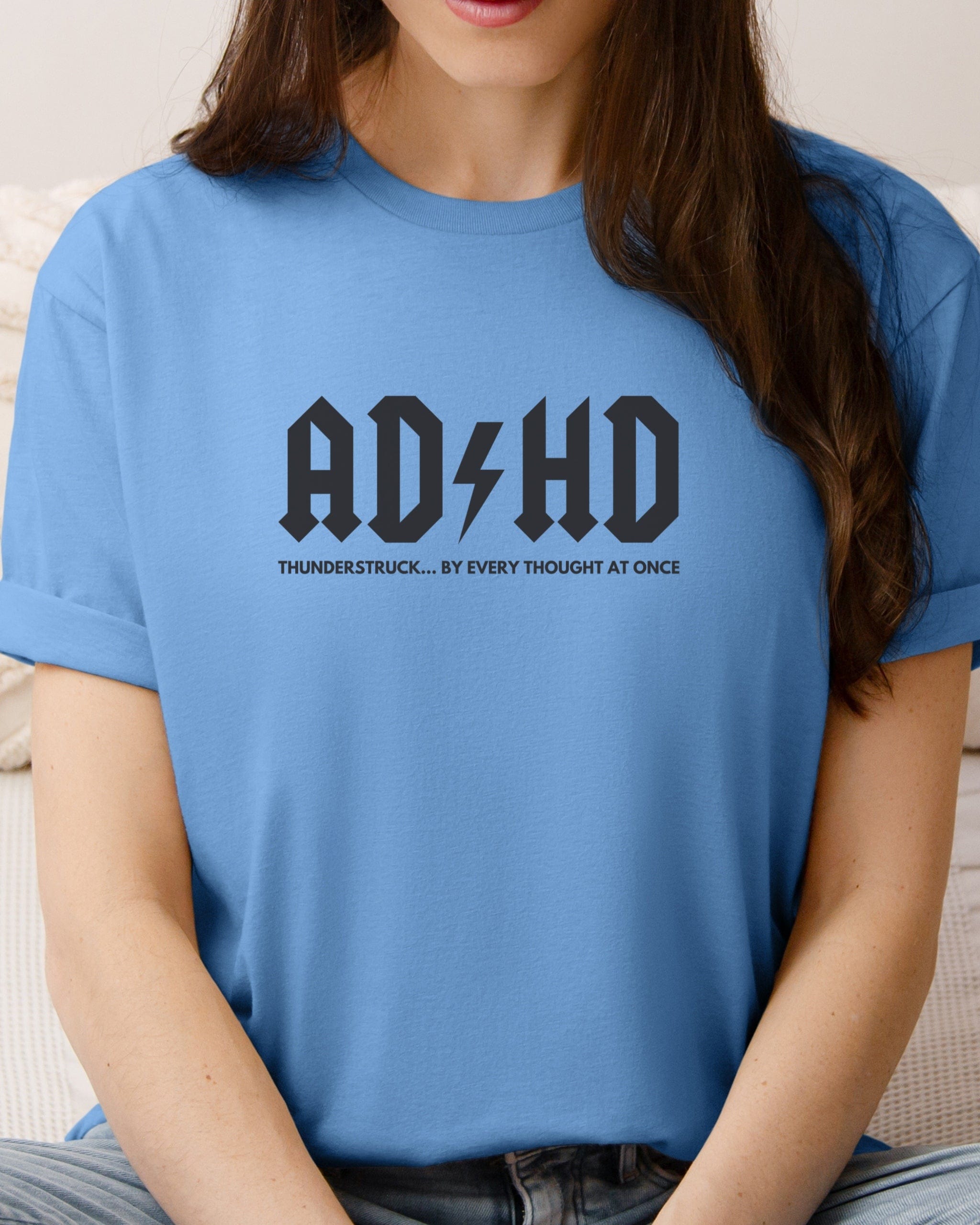 AD/HD Thunderstruck Tee-Neurodiversity, ADHD & Autism Awareness & Acceptance T-Shirt by Daily Bloom