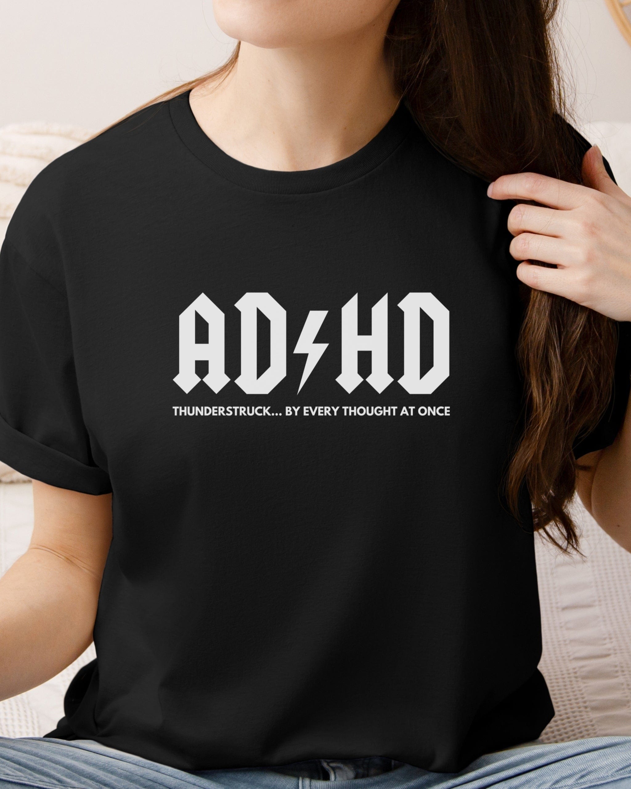 AD/HD Thunderstruck Tee-Neurodiversity, ADHD & Autism Awareness & Acceptance T-Shirt by Daily Bloom