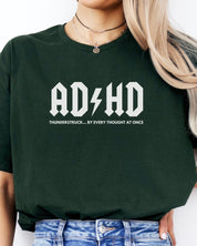 AD/HD Thunderstruck Tee-Neurodiversity, ADHD & Autism Awareness & Acceptance T-Shirt by Daily Bloom