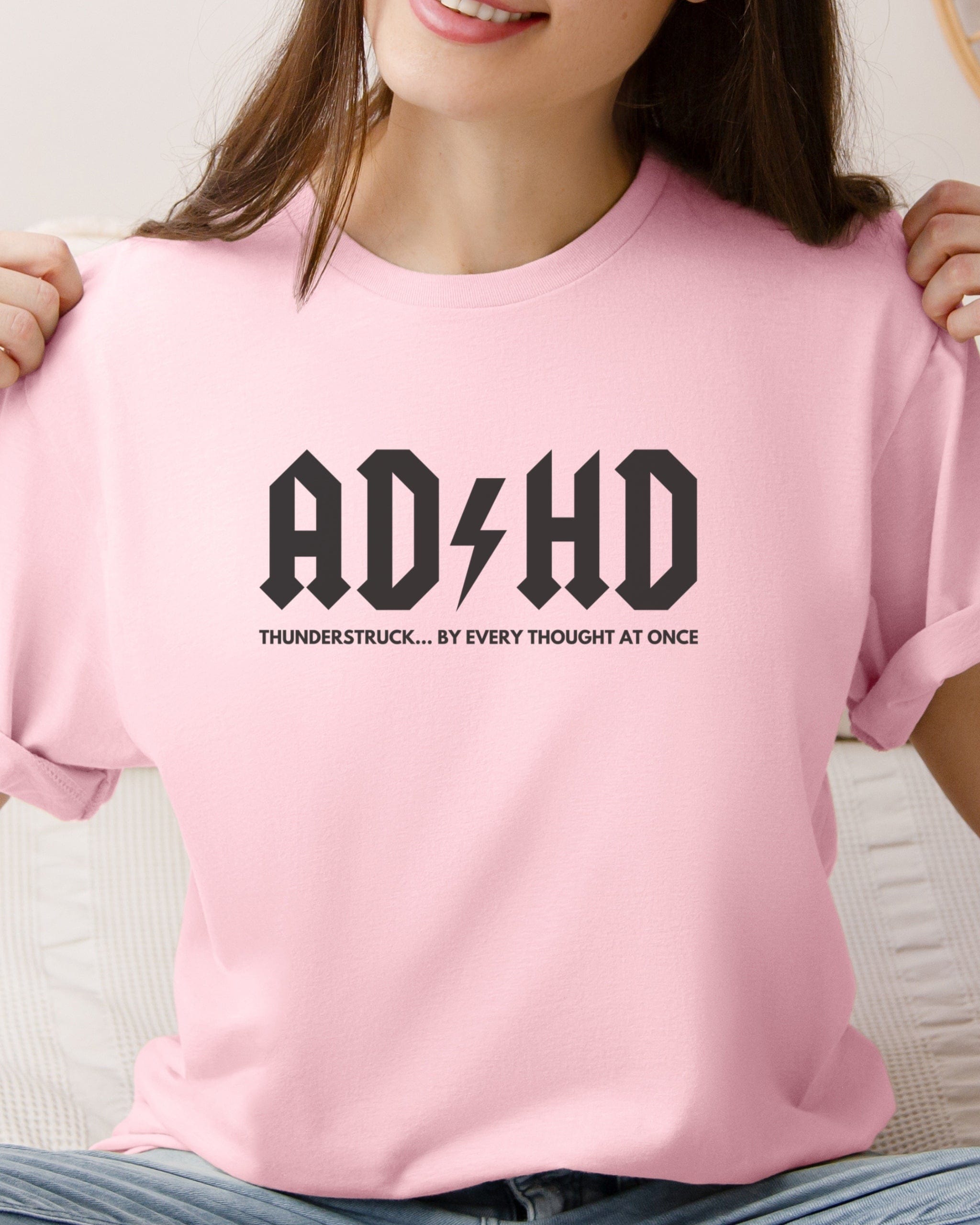 AD/HD Thunderstruck Tee-Neurodiversity, ADHD & Autism Awareness & Acceptance T-Shirt by Daily Bloom