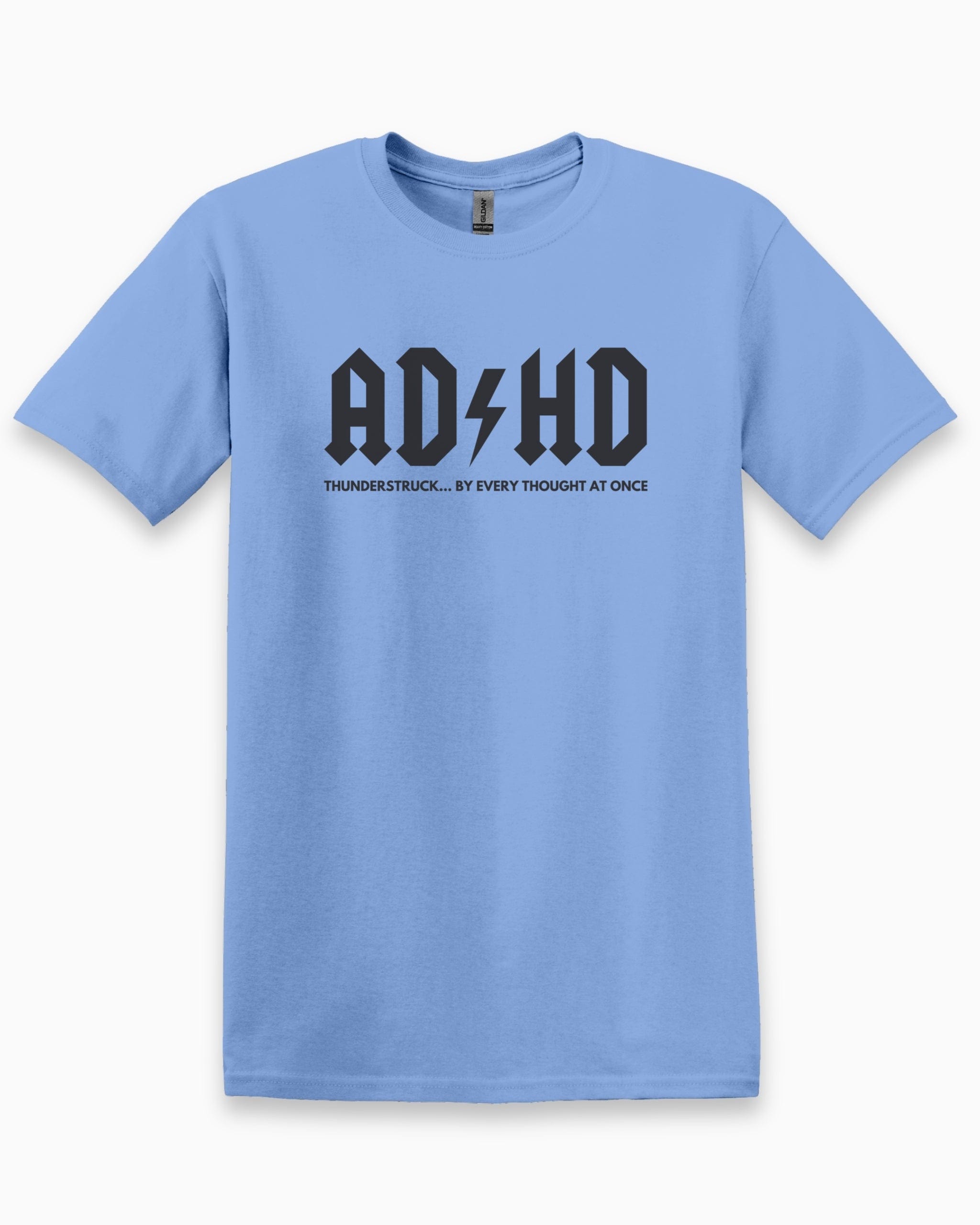 HD Thunderstruck Tee-Carolina Blue-Neurodiversity, ADHD & Autism Awareness & Acceptance T-Shirt by Daily Bloom