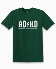 AD/HD Thunderstruck Tee-Forest Green-Neurodiversity, ADHD & Autism Awareness & Acceptance T-Shirt by Daily Bloom