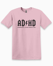 AD/HD Thunderstruck Tee-Light Pink-Neurodiversity, ADHD & Autism Awareness & Acceptance T-Shirt by Daily Bloom
