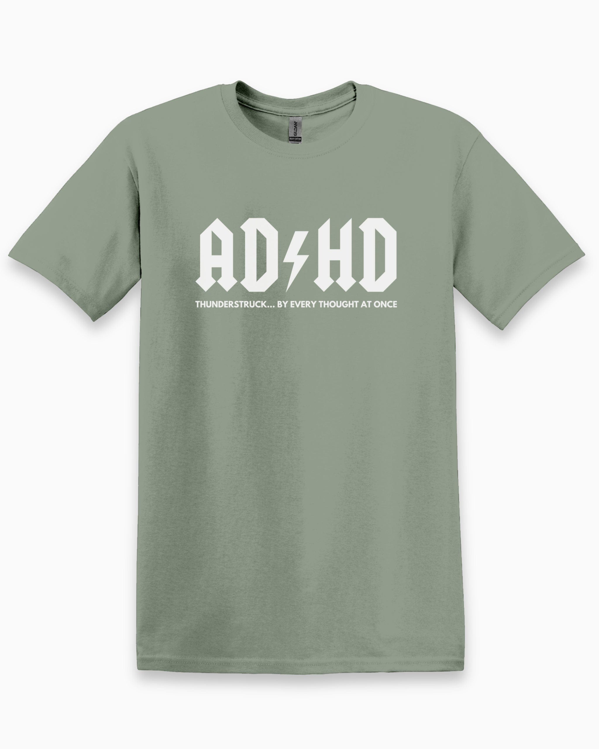 HD Thunderstruck Tee-Sage-Neurodiversity, ADHD & Autism Awareness & Acceptance T-Shirt by Daily Bloom