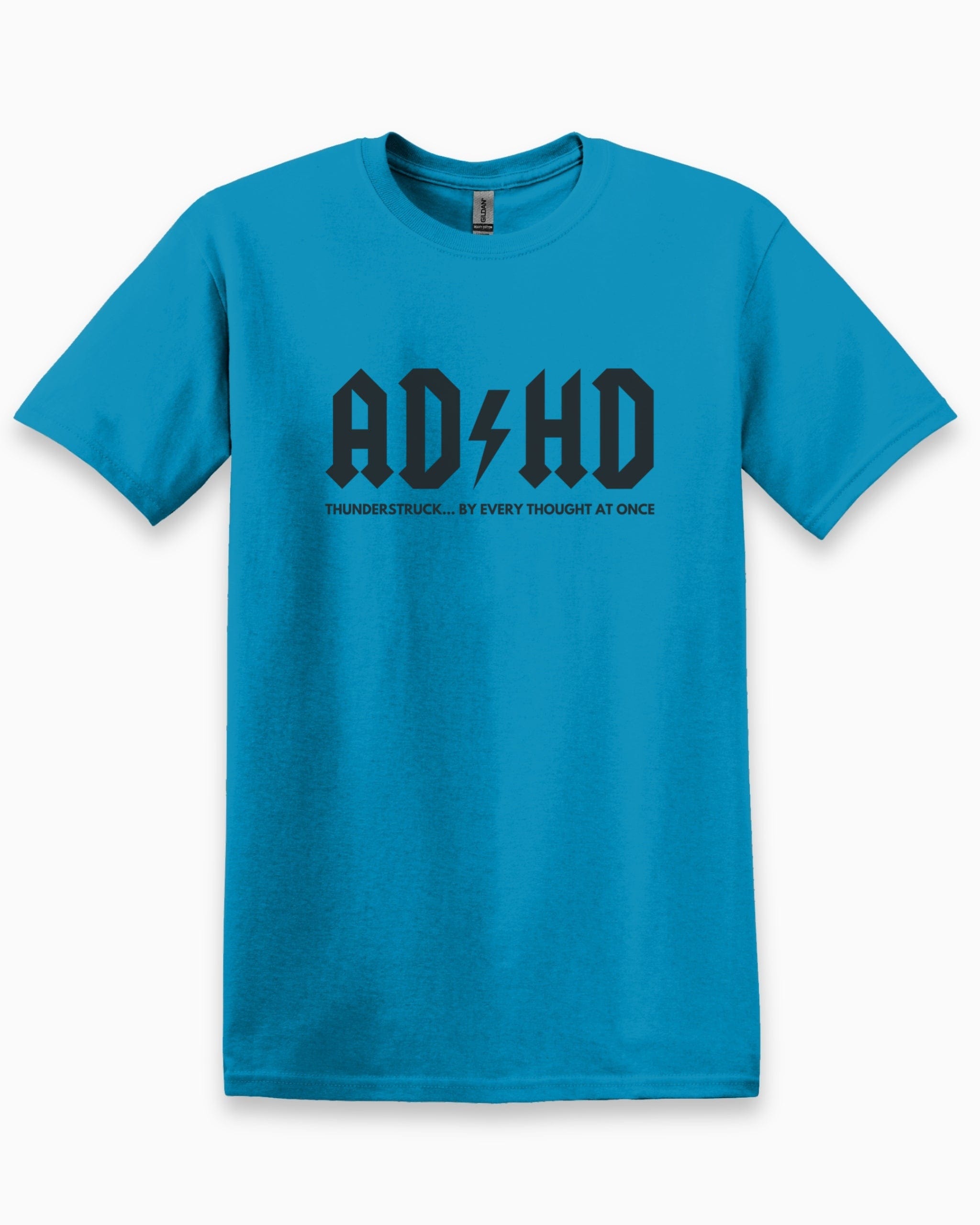 HD Thunderstruck Tee-Sapphire-Neurodiversity, ADHD & Autism Awareness & Acceptance T-Shirt by Daily Bloom