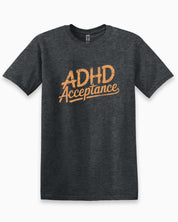 Autism T-Shirt By Daily Bloom ADHD Acceptance Grunge Style Tee Dark Heather Grey / S