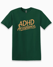 Autism T-Shirt By Daily Bloom ADHD Acceptance Grunge Style Tee Forest Green / S