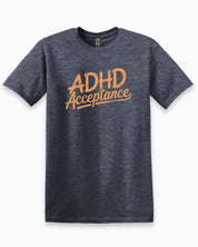 Autism T-Shirt By Daily Bloom ADHD Acceptance Grunge Style Tee Heather Navy / S