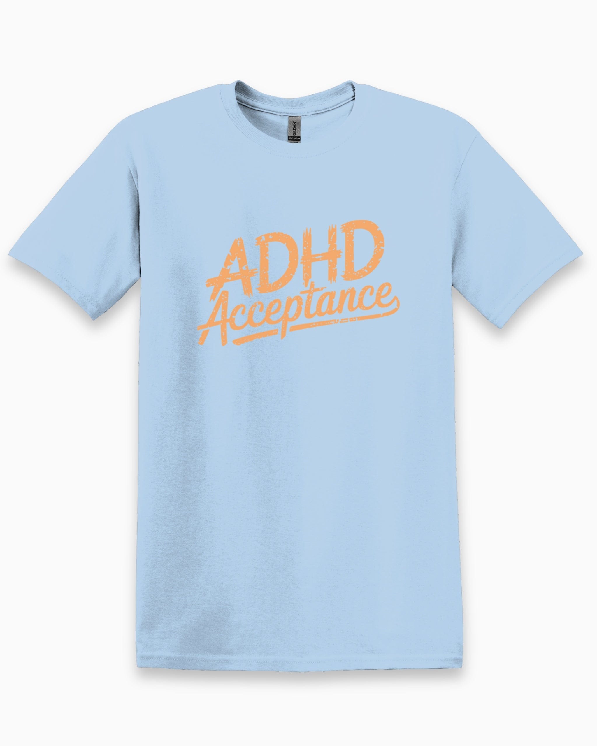 Autism T-Shirt By Daily Bloom ADHD Acceptance Grunge Style Tee Light Blue / S