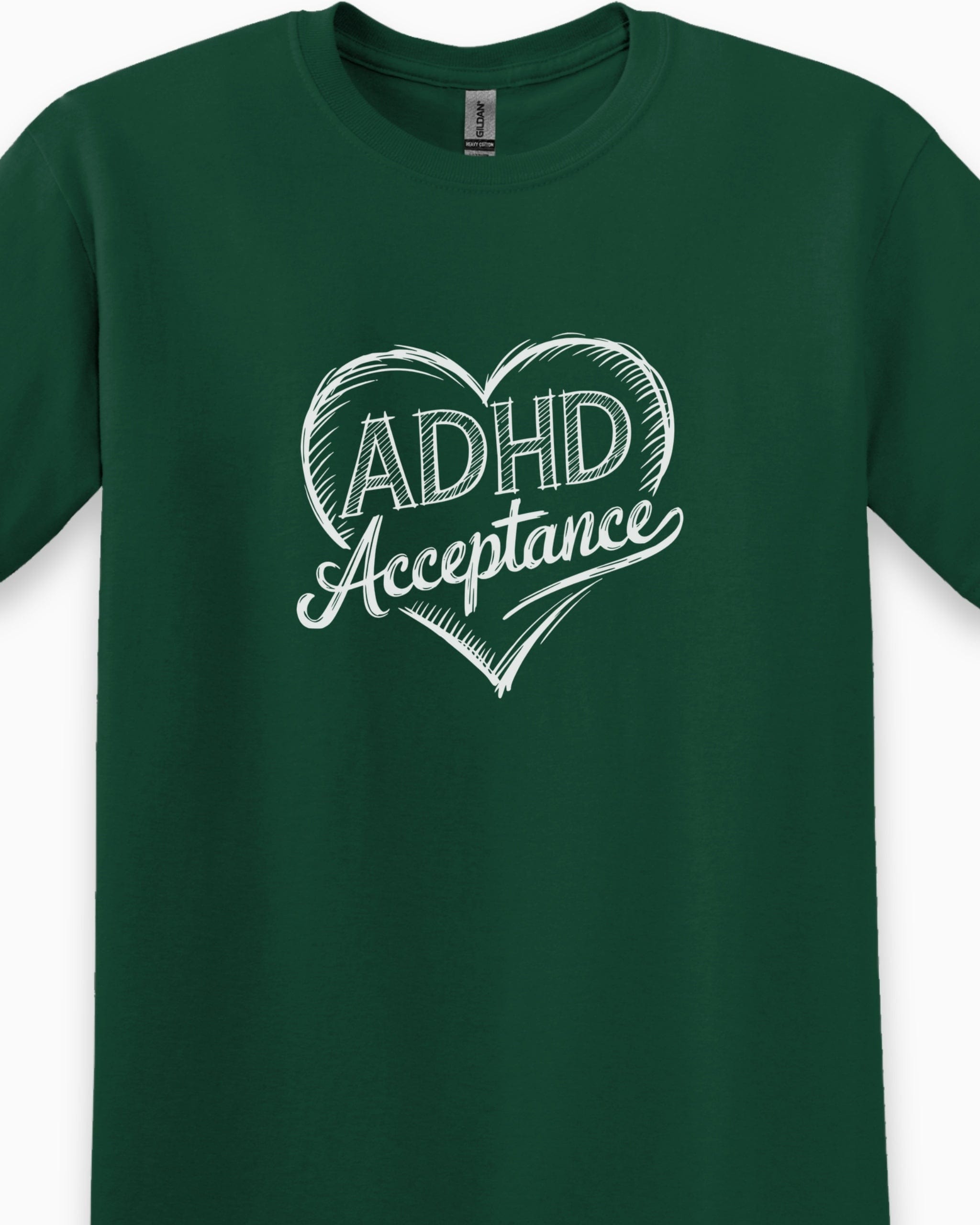 Autism T-Shirt By Daily Bloom ADHD Acceptance Love Heart Sketch Tee