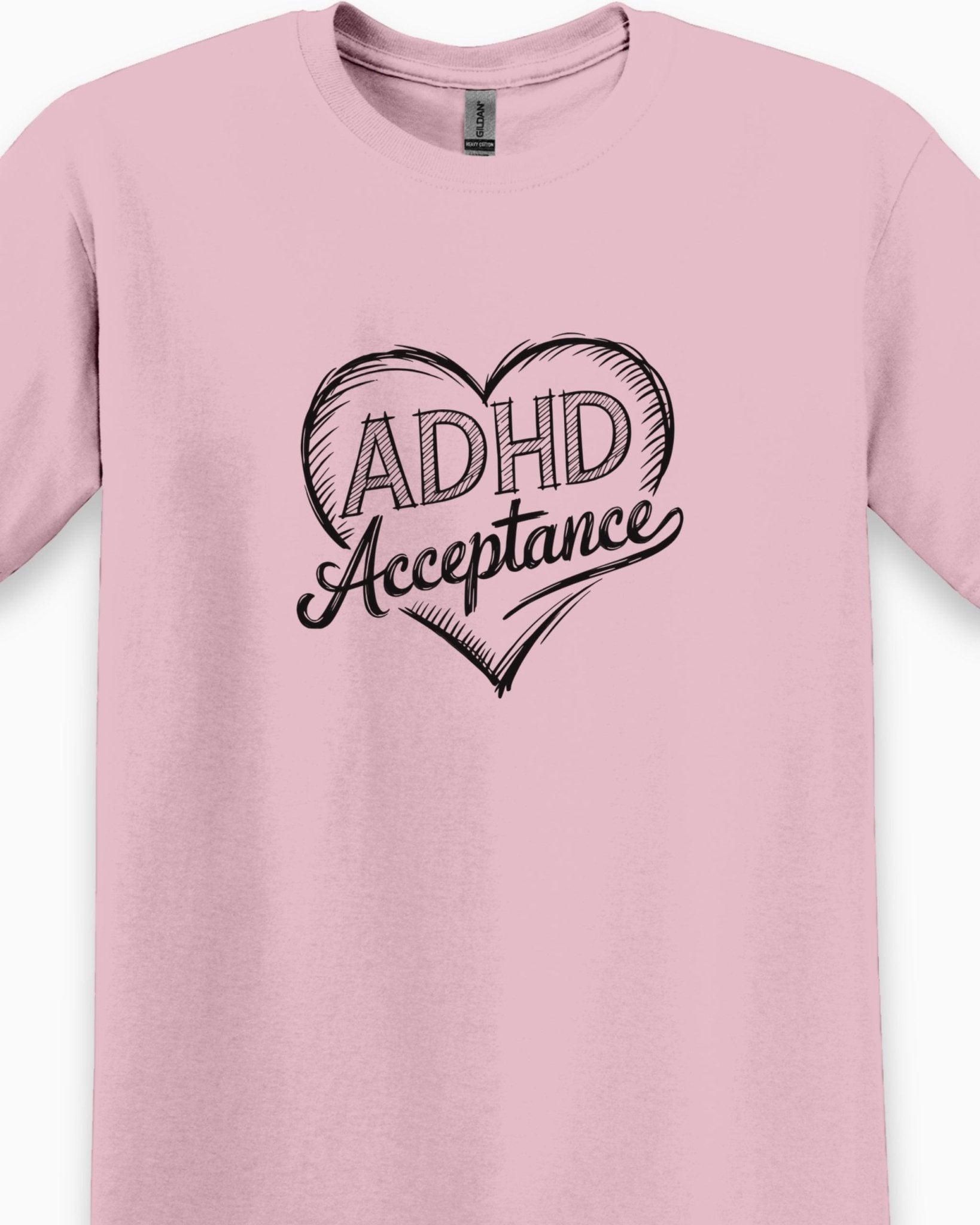 Autism T-Shirt - ADHD Acceptance Love Heart Sketch Tee - Daily Bloom