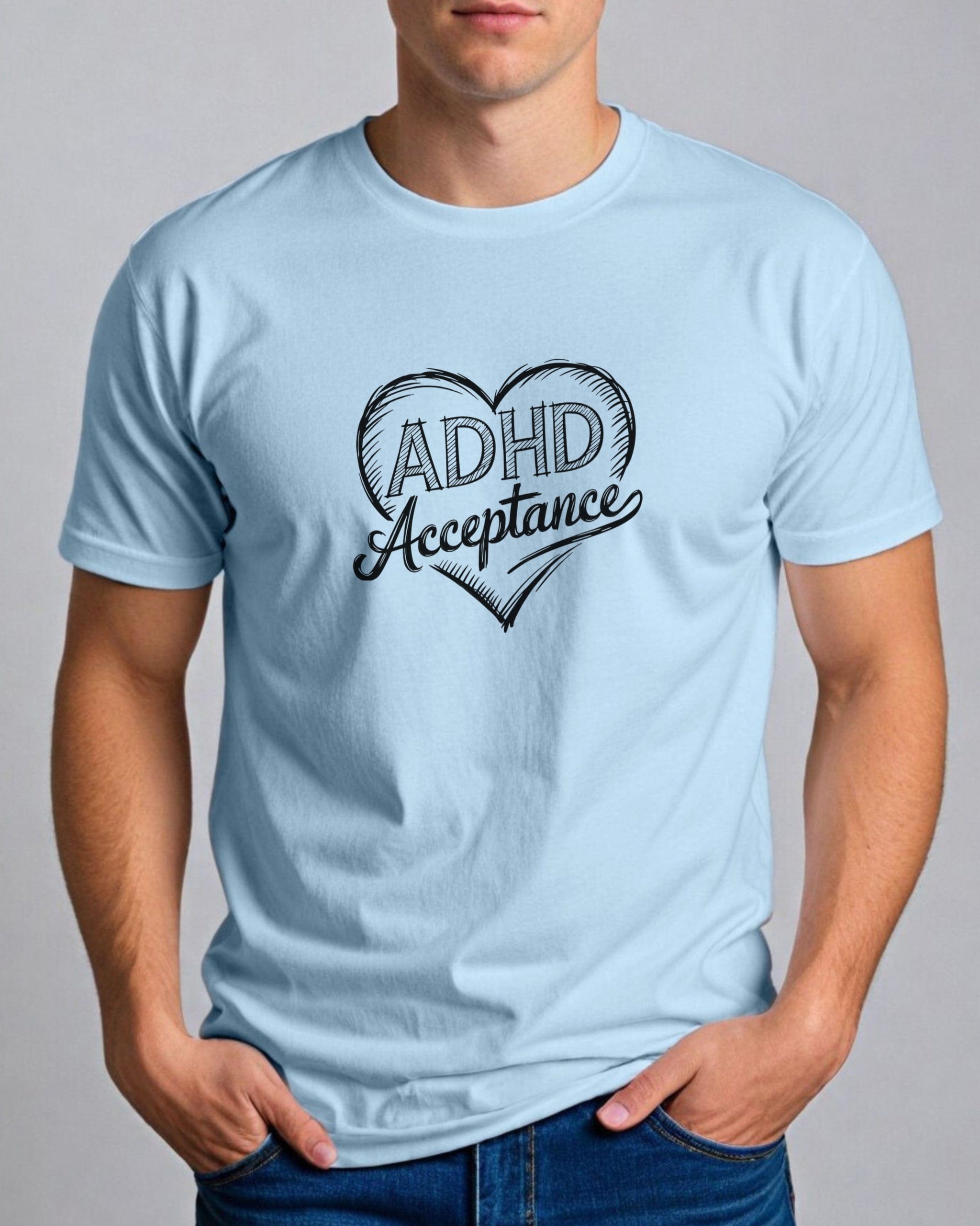 Autism T-Shirt By Daily Bloom ADHD Acceptance Love Heart Sketch Tee