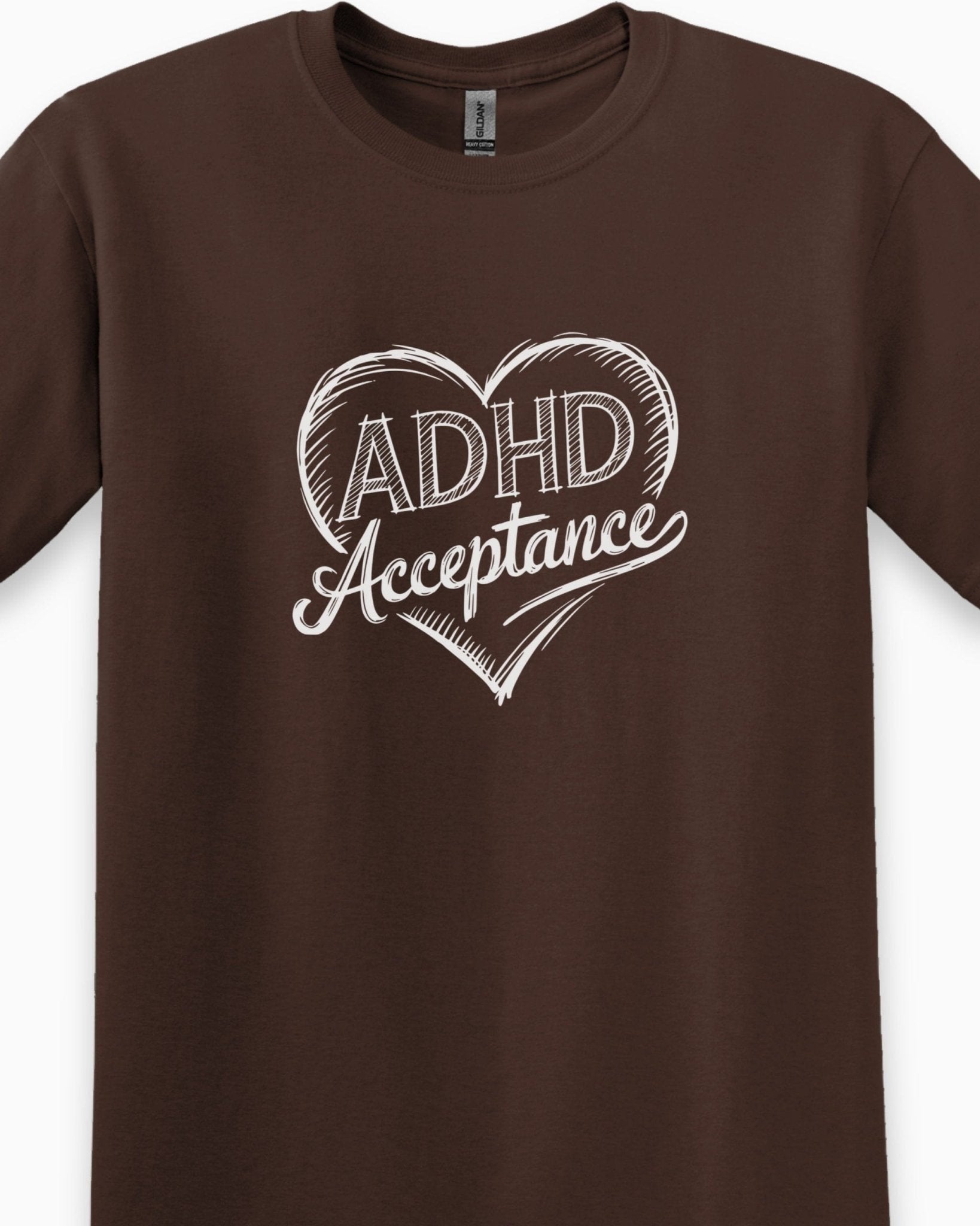 Autism T-Shirt - ADHD Acceptance Love Heart Sketch Tee - Daily Bloom