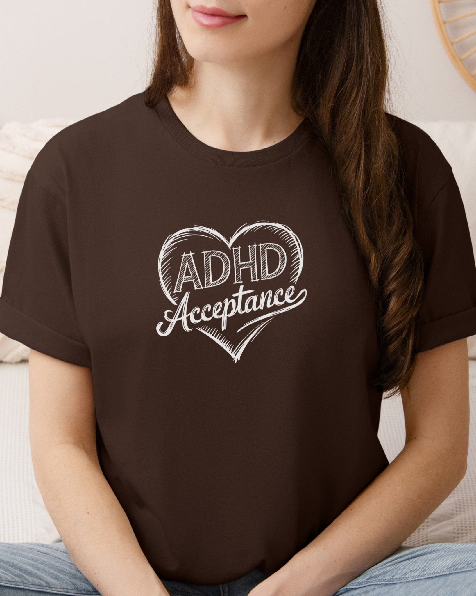 Autism T-Shirt - ADHD Acceptance Love Heart Sketch Tee - Daily Bloom