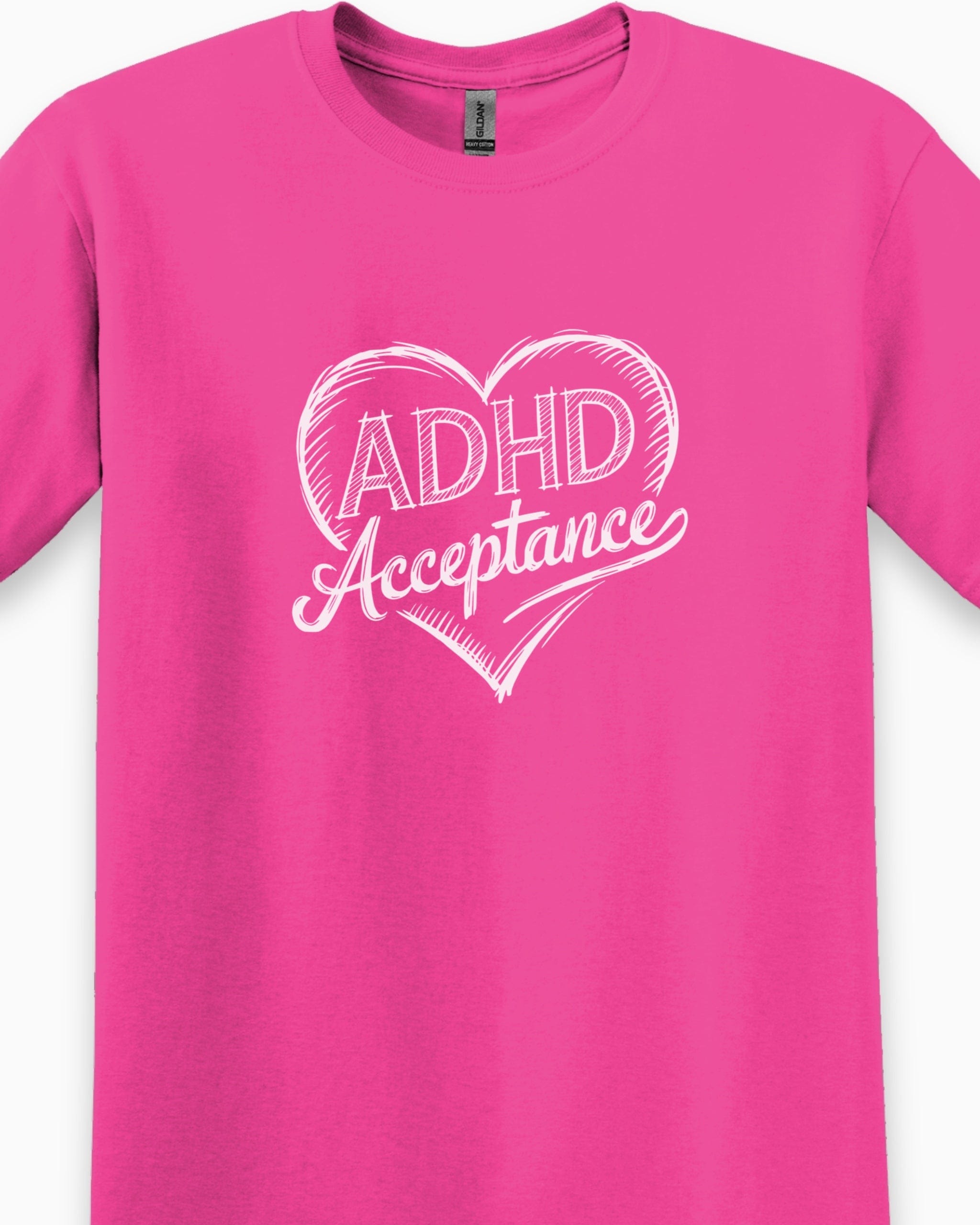 Autism T-Shirt By Daily Bloom ADHD Acceptance Love Heart Sketch Tee
