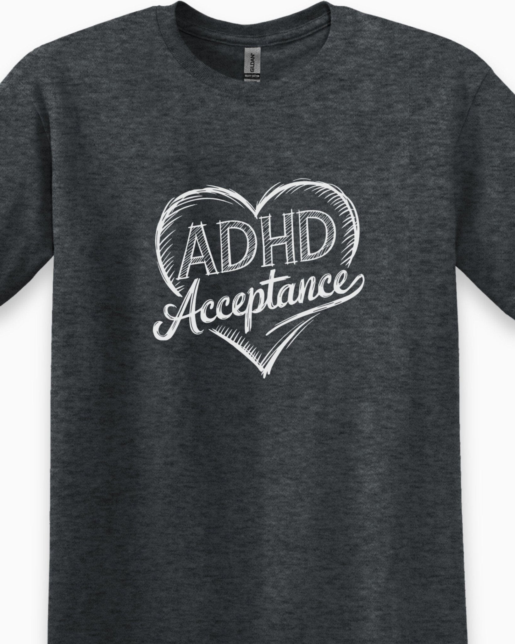 Autism T-Shirt - ADHD Acceptance Love Heart Sketch Tee - Daily Bloom