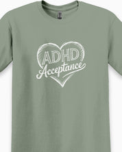 Autism T-Shirt By Daily Bloom ADHD Acceptance Love Heart Sketch Tee