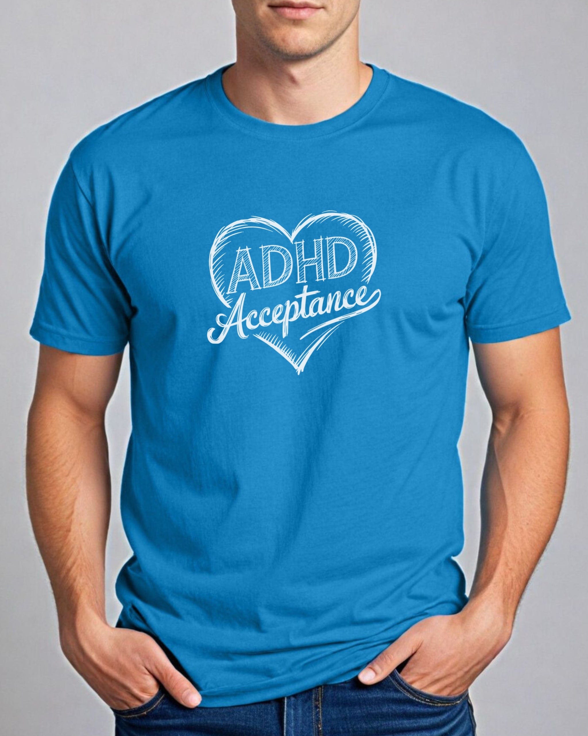 Autism T-Shirt By Daily Bloom ADHD Acceptance Love Heart Sketch Tee