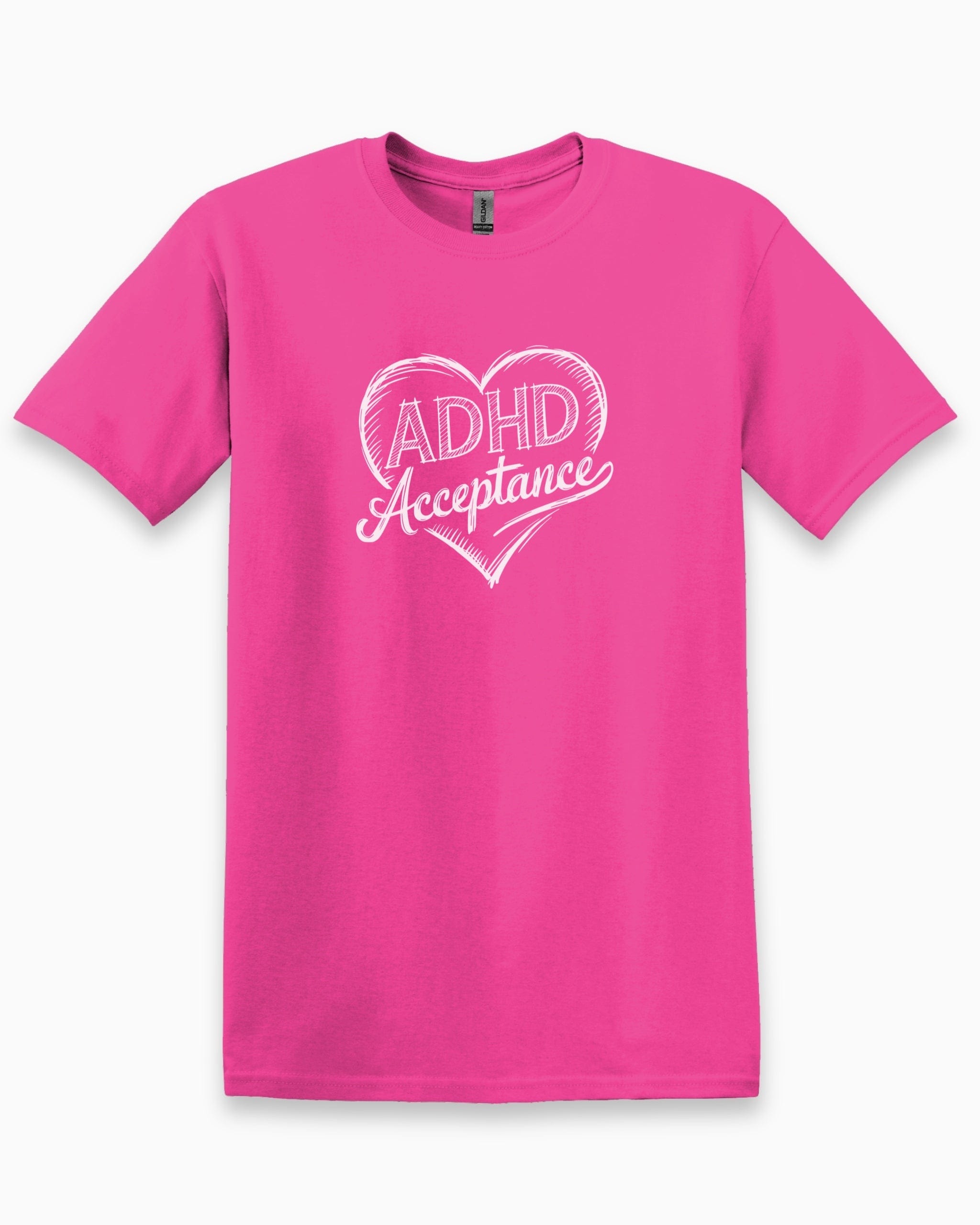 Autism T-Shirt By Daily Bloom ADHD Acceptance Love Heart Sketch Tee Heliconia / S