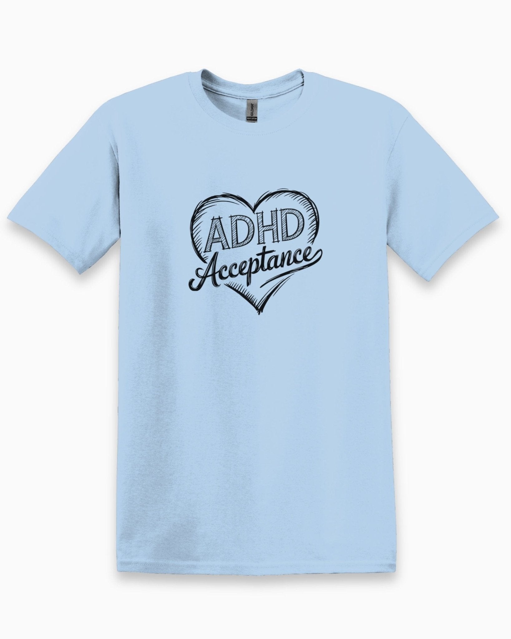 Autism T-Shirt - ADHD Acceptance Love Heart Sketch Tee - Daily Bloom