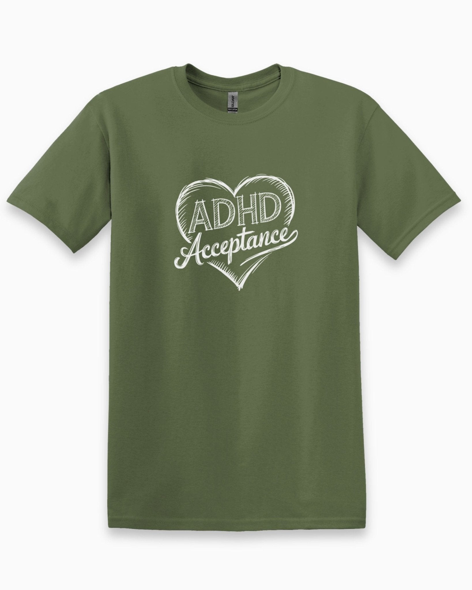 Autism T-Shirt - ADHD Acceptance Love Heart Sketch Tee - Daily Bloom