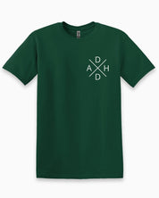 Autism T-Shirt By Daily Bloom ADHD Cross Tee Forest Green / S