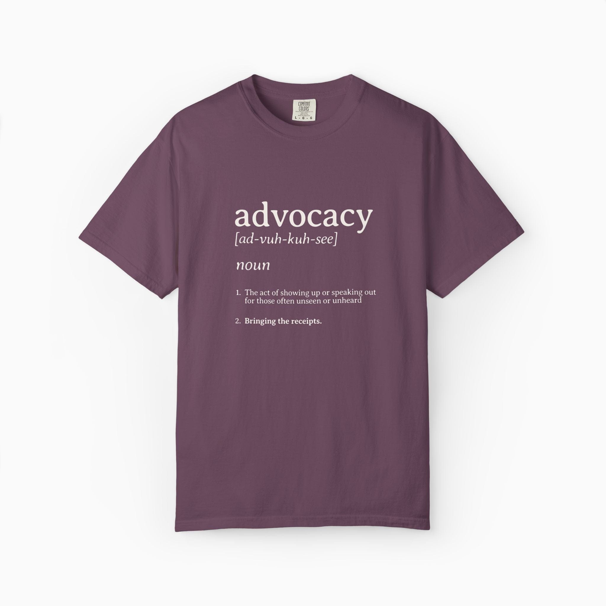 Autism T-Shirt By Daily Bloom Advocacy Definition Comfort Colors Tee Berry / S