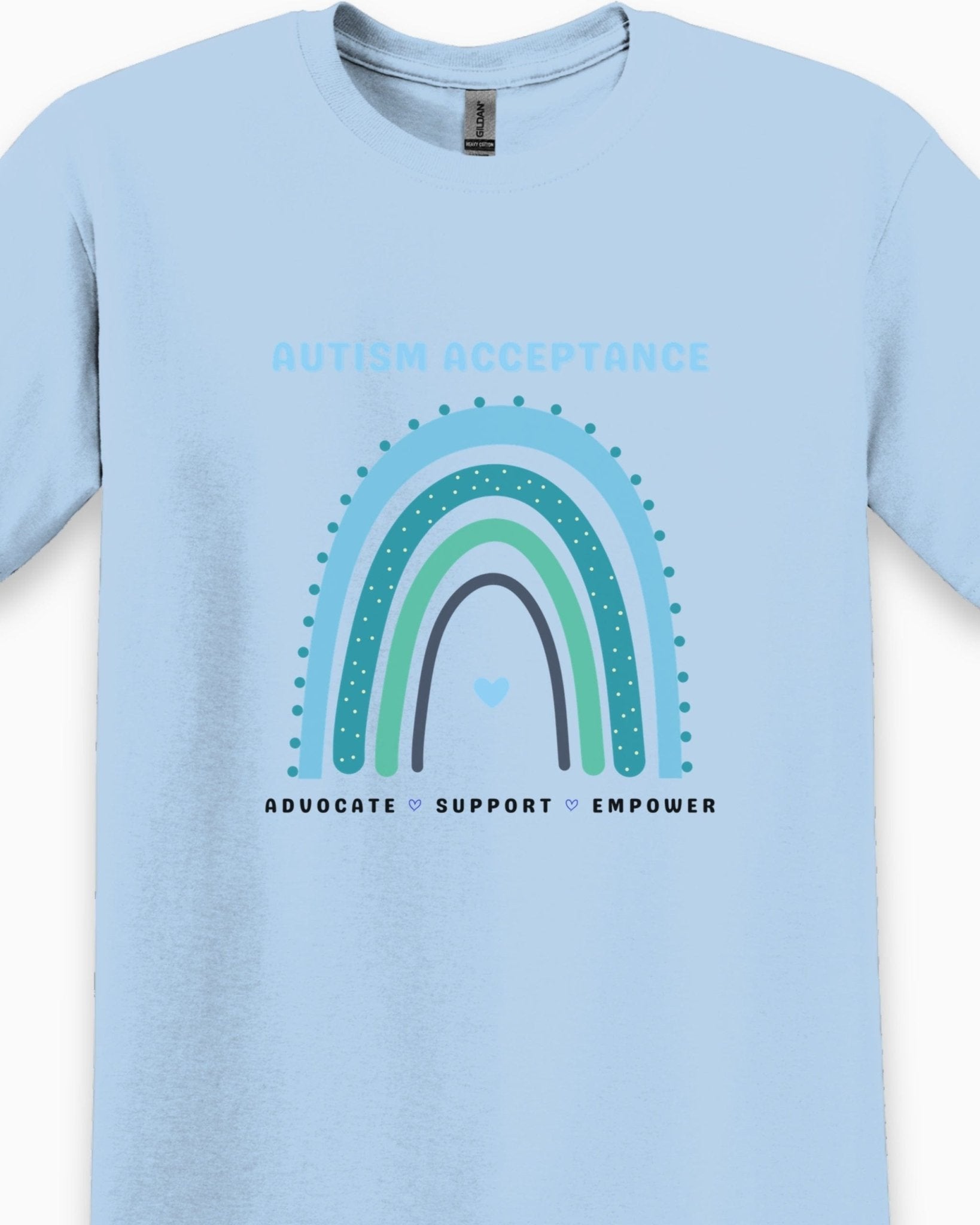 Autism T-Shirt - Advocate Support Empower Autism Acceptance Rainbow Tee - Daily Bloom