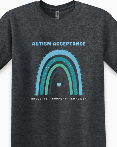 Autism T-Shirt - Advocate Support Empower Autism Acceptance Rainbow Tee - Daily Bloom