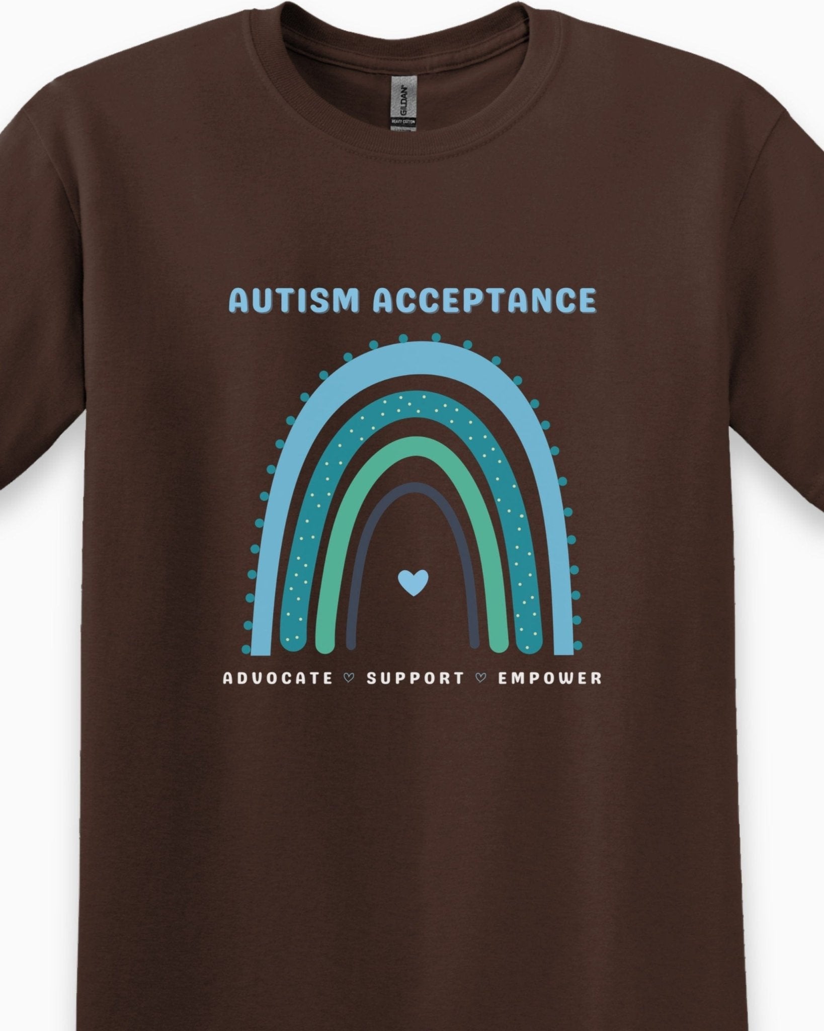 Autism T-Shirt - Advocate Support Empower Autism Acceptance Rainbow Tee - Daily Bloom
