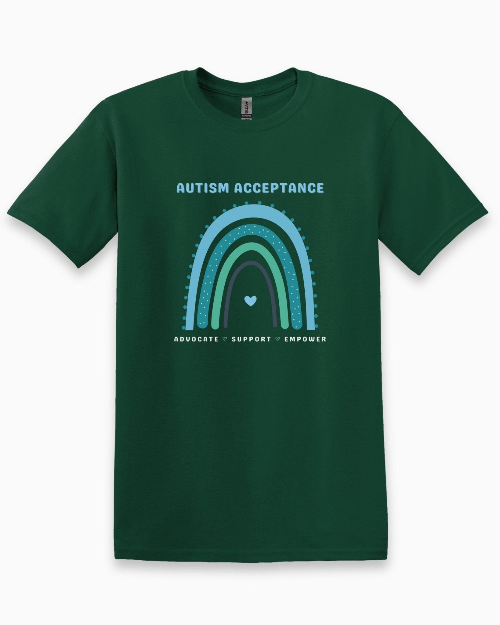 Autism T-Shirt - Advocate Support Empower Autism Acceptance Rainbow Tee - Daily Bloom