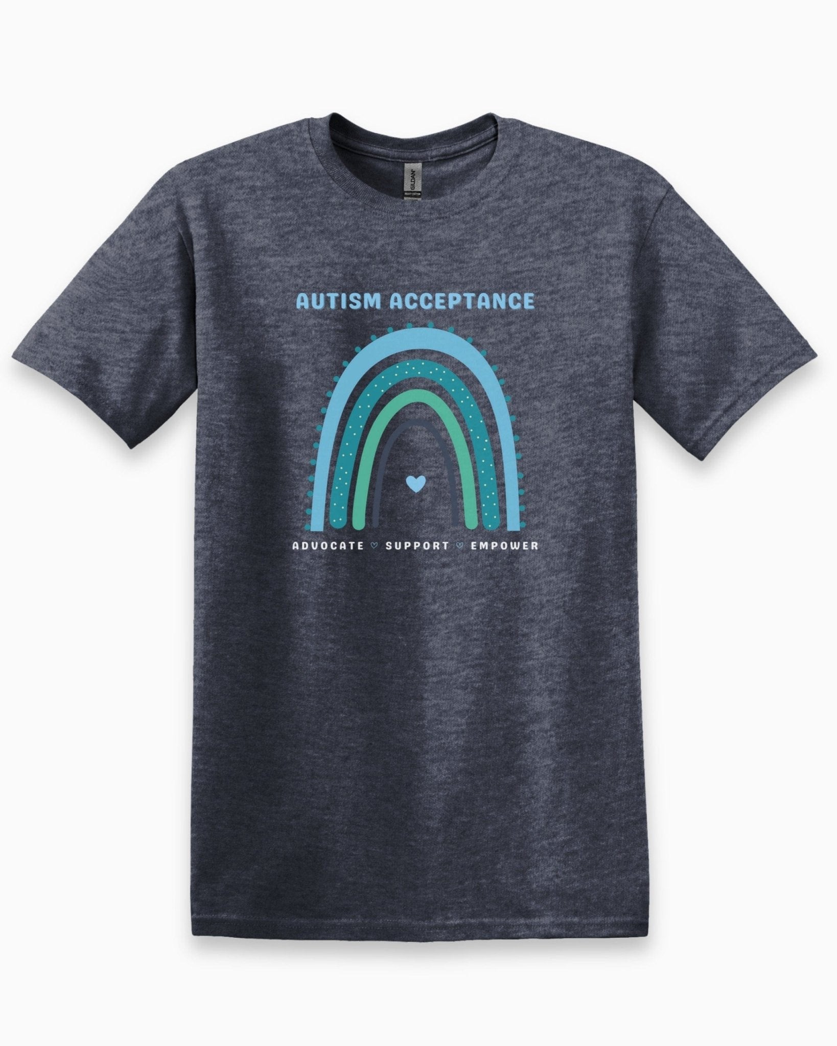 Autism T-Shirt - Advocate Support Empower Autism Acceptance Rainbow Tee - Daily Bloom
