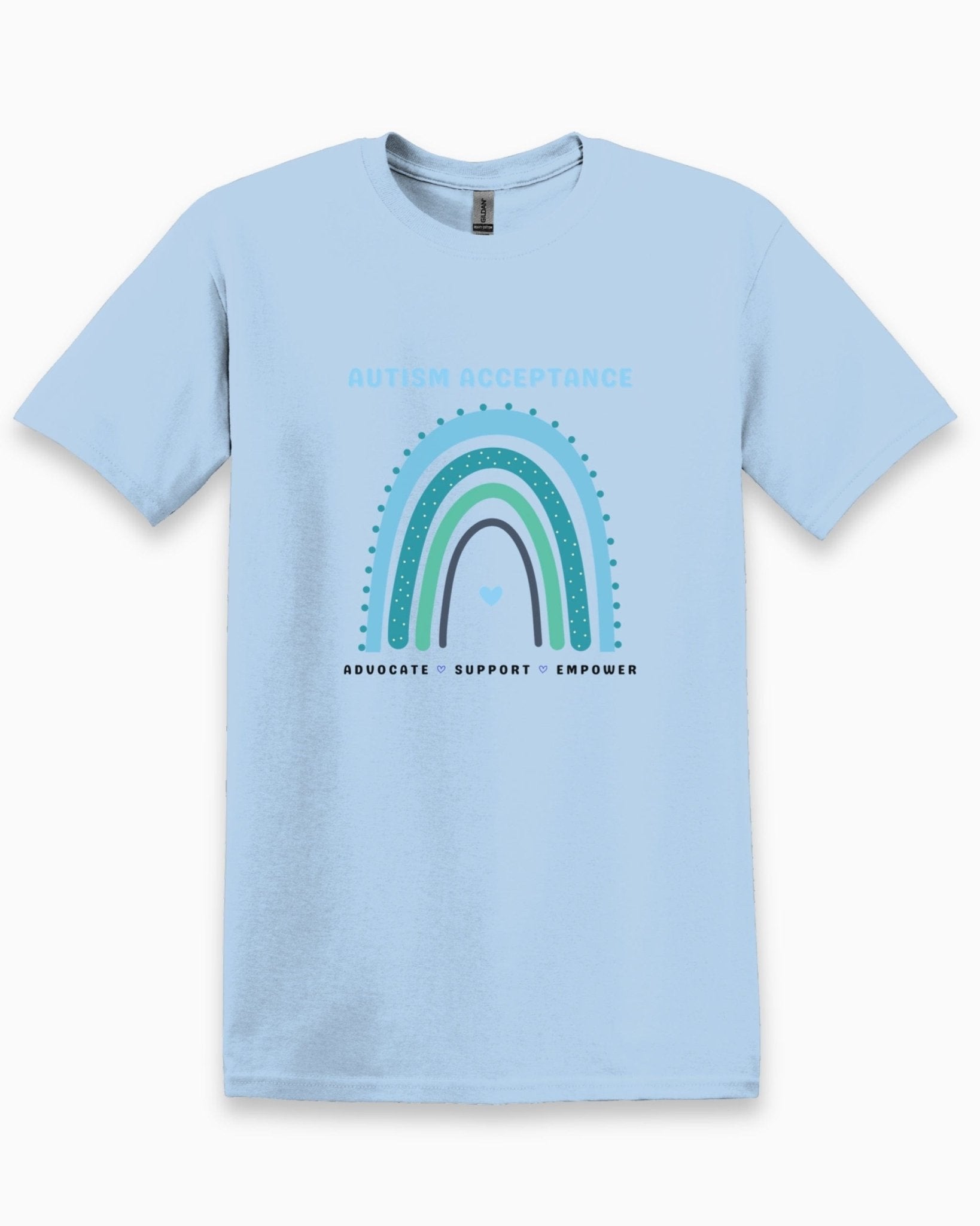 Autism T-Shirt - Advocate Support Empower Autism Acceptance Rainbow Tee - Daily Bloom