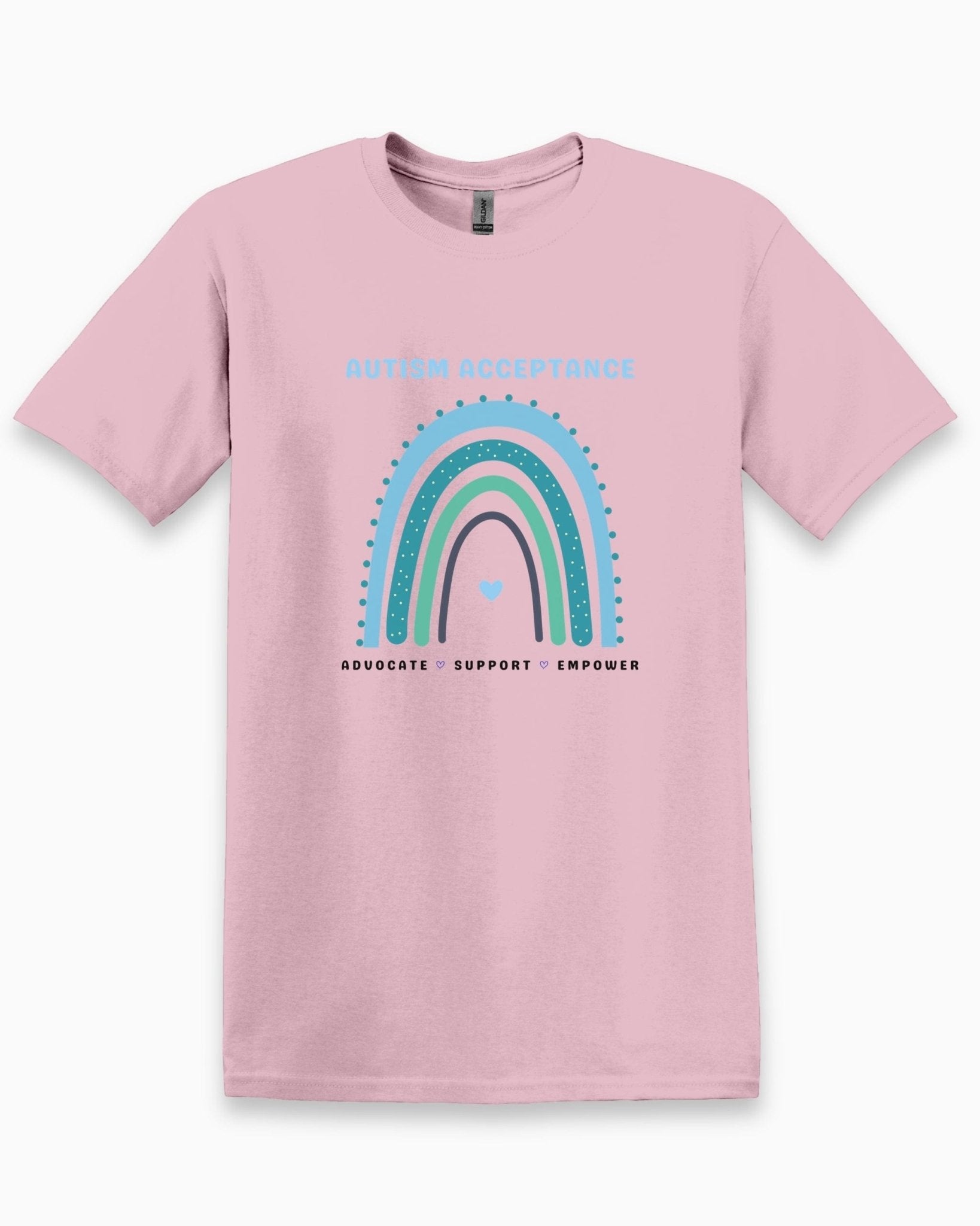 Autism T-Shirt - Advocate Support Empower Autism Acceptance Rainbow Tee - Daily Bloom